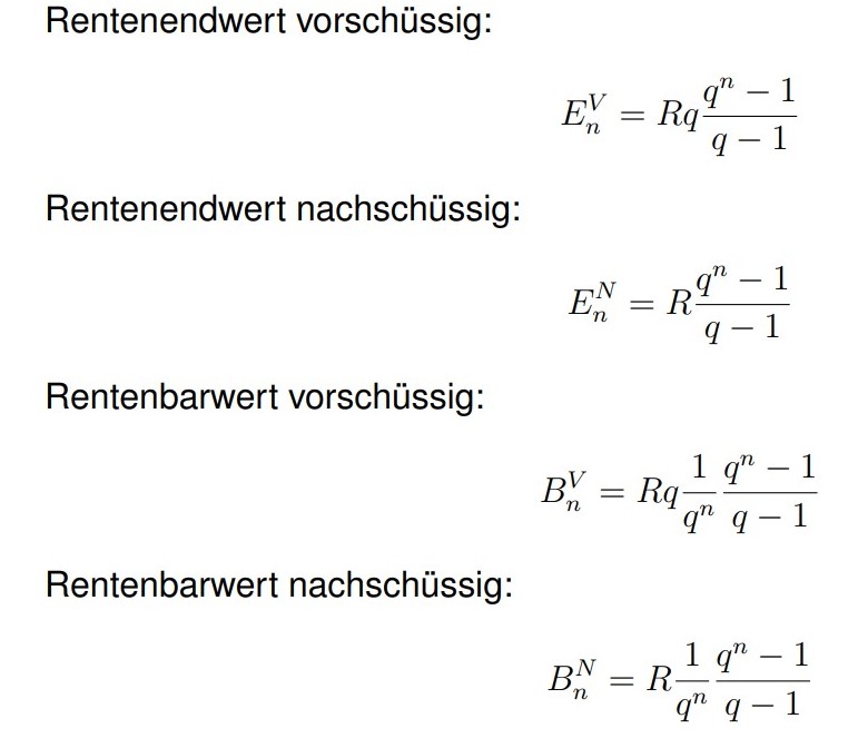 www.mathefragen.de Rentenbarwert, Endwert eines zwei Phasenmodells