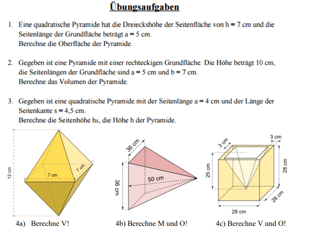 Volumenberechnung übungen Mit Lösungen Pdf