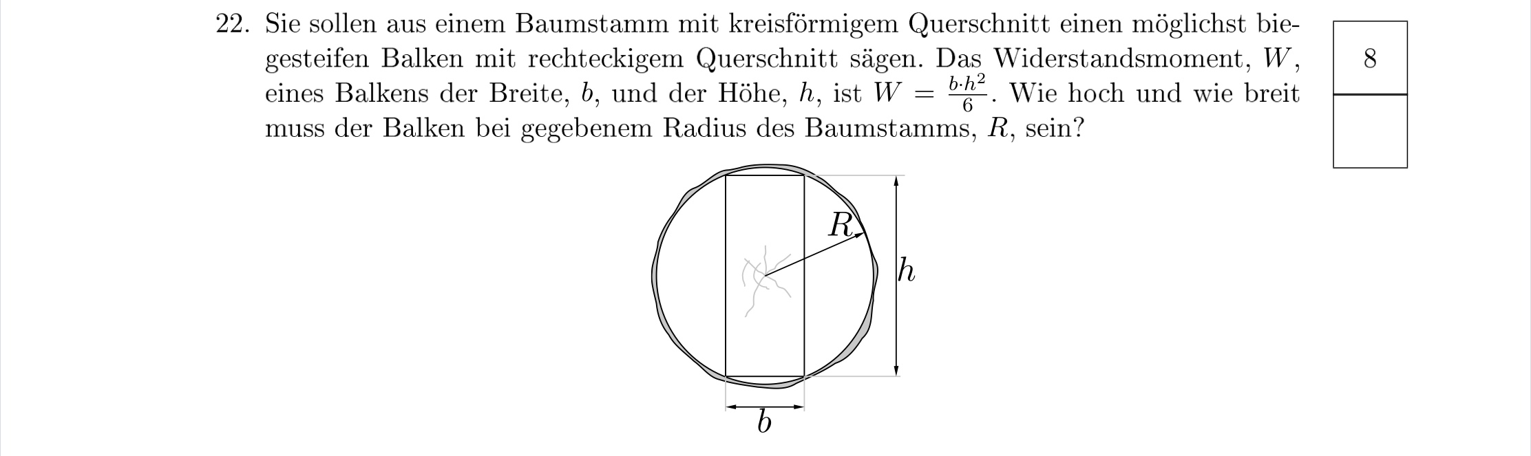 Rechteck Im Kreis Maximale Fläche www.mathefragen.de - Extremwertaufgabe ( Rechteck im Kreis )